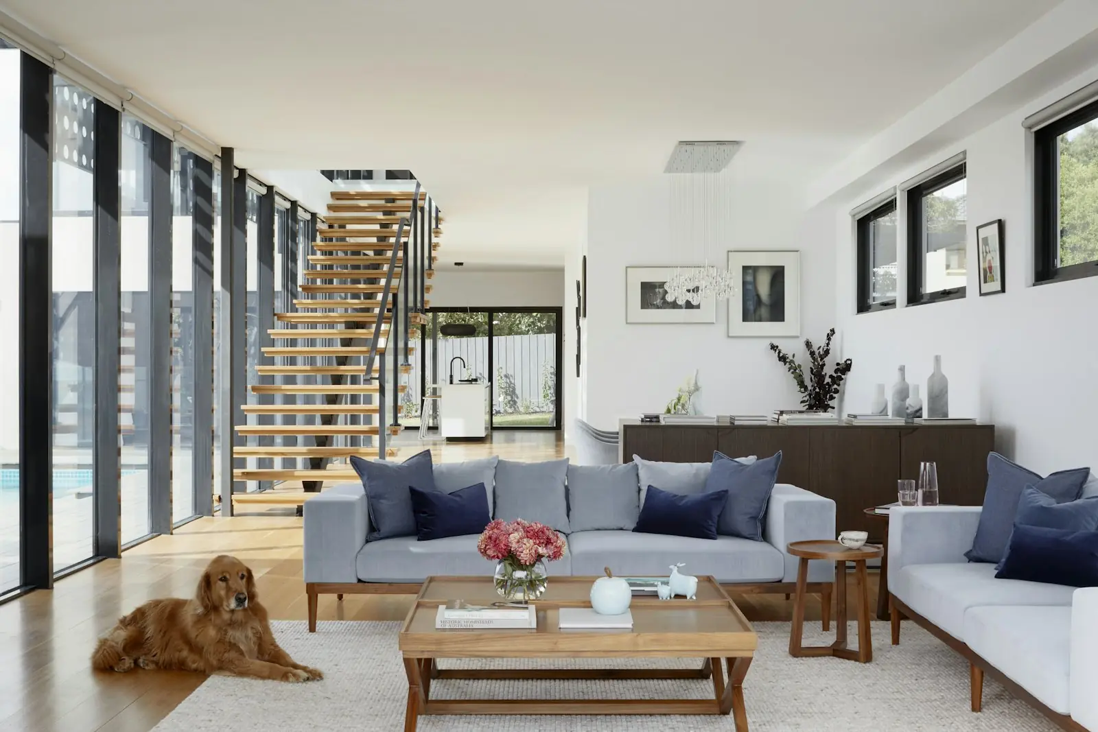 Homeland Shimul: double-height living room